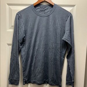 Patagonia Men's Slate Gray Capilene Cool Merino Long Sleeve Shirt